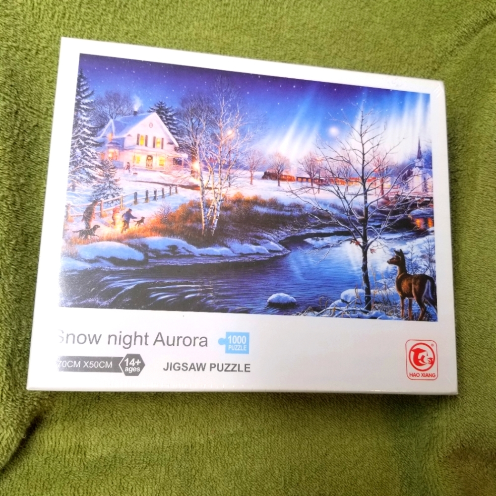 Snow Night Aurora Jigsaw Puzzle‎ 1000 Piece New Factory Sealed Ages 14+